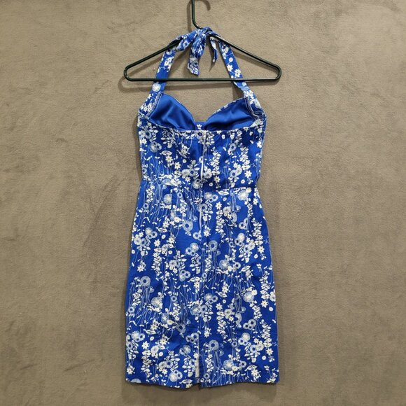 Ruby Rox‎ Halter Dress Women's Size 5 floral Midi Rockabilly Pin Up Y2K - Picture 2 of 7
